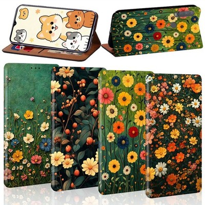 Englische Landschaft Poster Leder Ständer Brieftasche Abdeckung Etui für Alcatel 1S 1V 3L