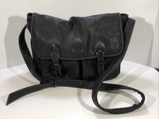 Borsa messenger vintage Esprit nera ecopelle ciottolata anni '80 borsa tote tracolla