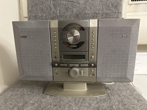 Fisher SLIM-1500S Radio AM FM Reproductor de CD Estéreo con Altavoces Desmontables Plateado - Imagen 6 de 9