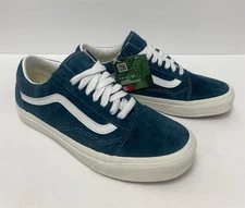 VANS M7 W8.5 Old Skool Butter Suede Dark Teal Skate Shoes New!