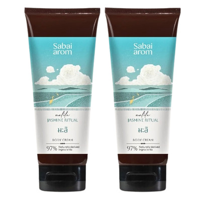 SabaiArom Body Cream Skin Jasmine Ritual Scent Moisturizing Nourish Natural x2