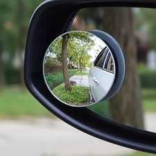 Adjustable 2" Round Blind Spot Mirrors w/ 360° View - Durable Glass - Set of 2