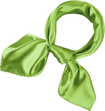 Chiffon Scarf Square Neck Handkerchief Retro Satin Ribbon Neckerchief