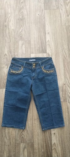 Baccini Womens 12 Dark Wash Mid Rise Flap Pocket Denim Jean Shorts JC SIZE 12P - Picture 1 of 13