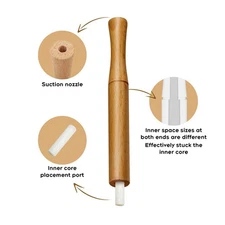 1Pcs Quit Smoking Inhaler Stick Essential Oil Wooden Personal Diffuser