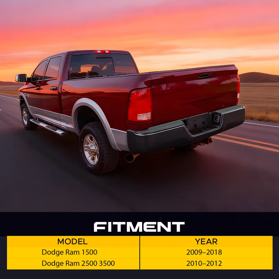 Black Rear Bumper For 2009-2018 Dodge Ram 1500/10-12 2500 3500 w/o Sensor Hole - Image 3 of 4