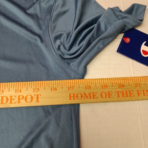 Champion Men's Double Dry Anti-Odor T-Shirt Size S Small Antique Blue Crew Neck - Picture 4 of 8