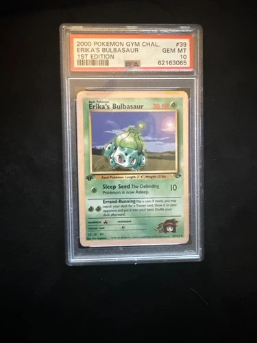 Erica’s Bulbasaur first edition gym mint PSA 10 #39