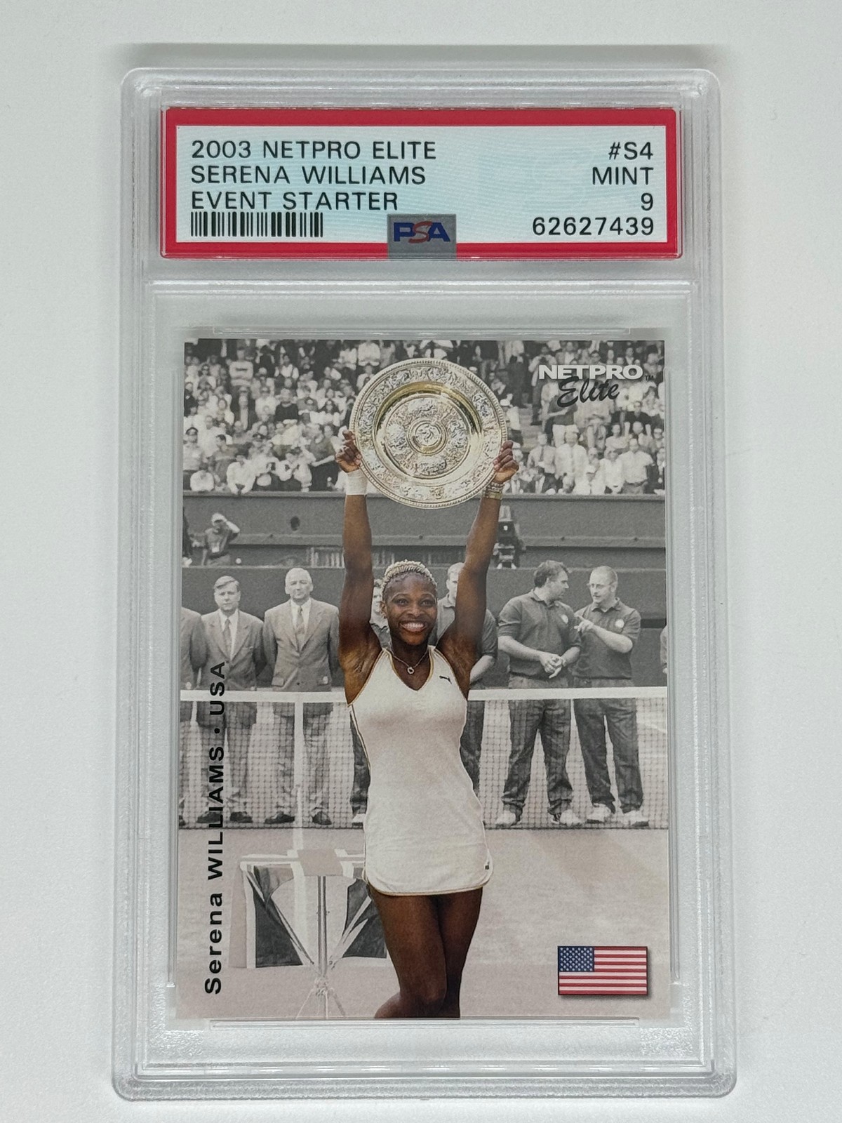 2003 Netpro Elite #S4 SERENA WILLIAMS Event Starter Rookie RC PSA 9 Mint