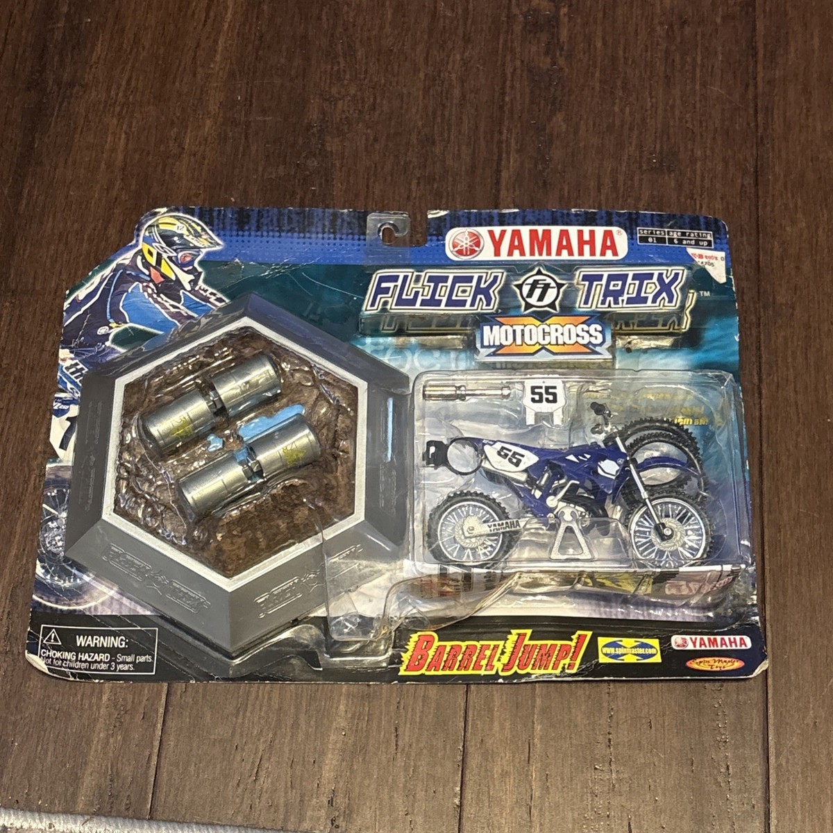 ブリキ玩具 RARE 2000 Flick Trix Motocross Diecast #55 Yamaha Dirt Bike Barrel