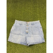 Vintage Old Navy Button Fly Jean Denim Shorts High Waisted Y2K Size 14