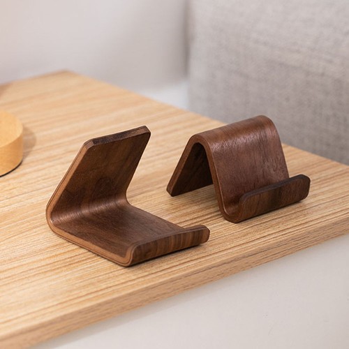 Wooden Business Card Display Rack Stable Desktop Phone Stand Phone Holder - Picture 5 of 15