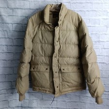 Vintage 80s 90s Eddie Bauer Goose Down Puffer Jacket Mens L Tan Expedition Coat