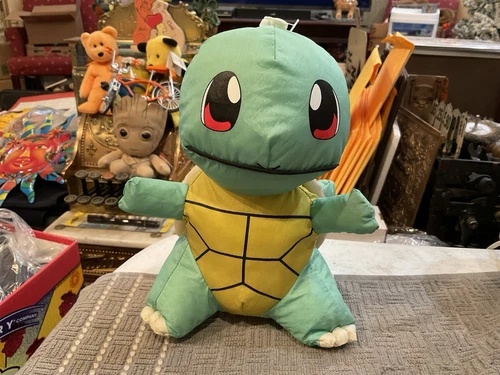 VTG 1998 Squirtle Pokemon Bath Toy Sponge Nylon Buddy 6" Nintendo