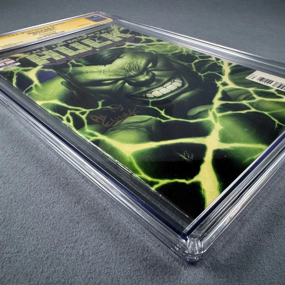 🔑 IMMORTAL HULK #1 CGC 9,8 WP SS Al Ewing (2018 Marvel) variante conocida 1:50 Foto 3 de 4