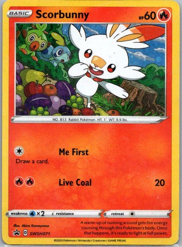 Scorbunny SWSH071 Sword & Shield Promo Promo Holo Pokemon