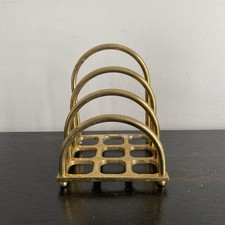 Vintage Brass Letter Holder Desk Organizer
