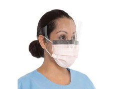 EXPIRED Halyard Fluidshield Level3 Fog Free Procedure Face Mask w Visor 100/case