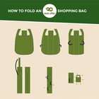 Foldable Reusable Grocery Bags - Lightweight, Recycled & Reusable Shopping Bag - 705353321238