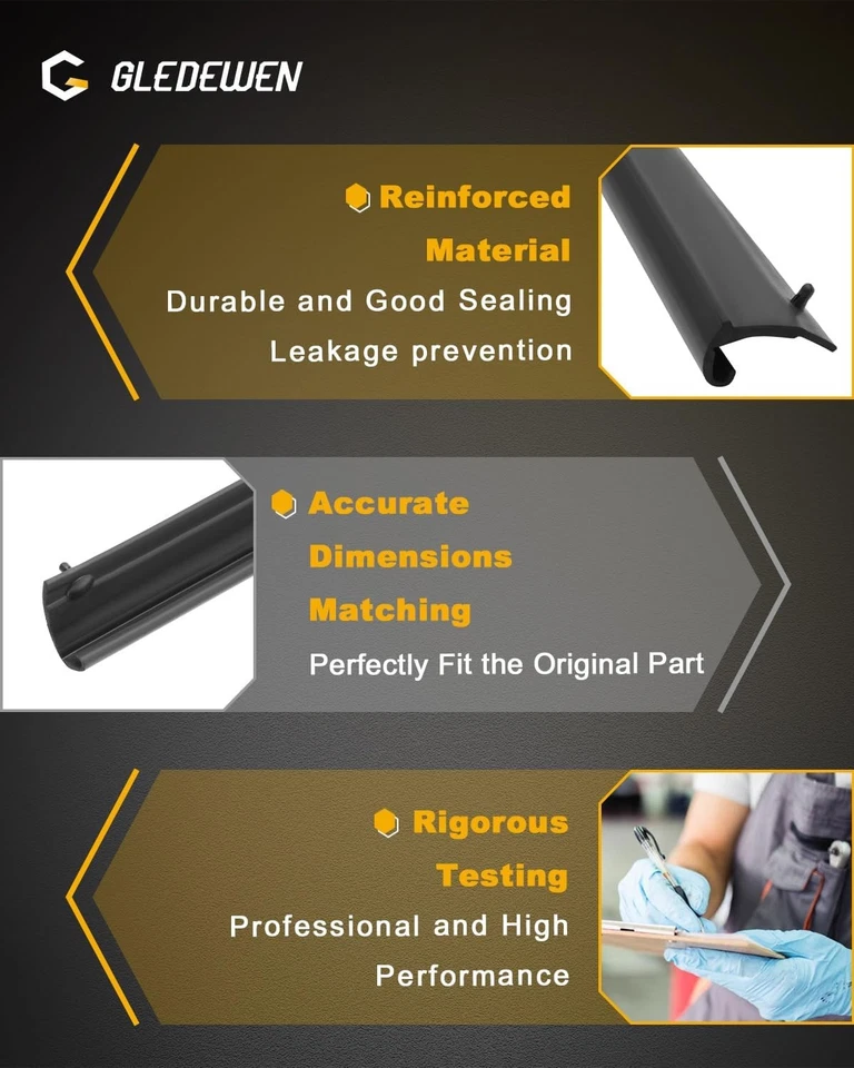 Door Lower, Door Lower Seal Strip1999-2016 Ford F250 - F550 Super Duty Crew Cab - Image 4 of 4