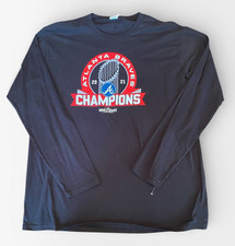 Atlanta Braves 2021 World Series Champions Signature Roster Shirt Men XL Black
