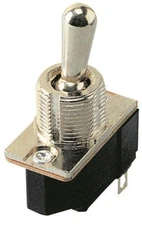 1pc Toggle Switch, On-Off, DPST, Non Illuminated, 7 A, Panel Mount