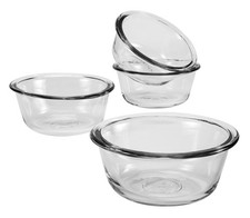 Brand NEW Anchor Hocking 1019 Glass Oval 10 oz. Ramekins Custard Cups Set of 4