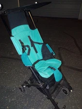 GB Pockit+ Lightweight Folding All Terrain Infant Stroller - Black and Teal