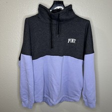 Victoria  s Secret PINK Womens M Varsity Cowl Neck Pullover Sweatshirt Colorblock