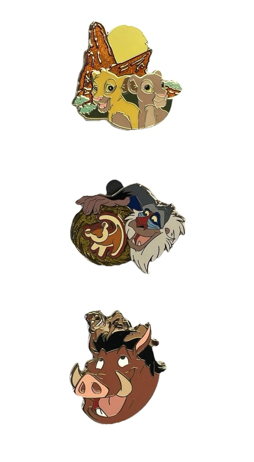 Collectible Disney Pins From The Lion King 3-pin Set Limited Edition