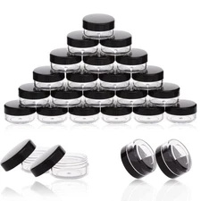 ZEJIA 3 Gram Sample Containers with Lids, 50 Count Tiny Sample Jars, 3ML Make...