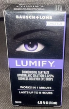 Bausch+Lomb Lumify Redness Reliever Eye Drops Whiter & Brighter Eyes 0.25fl oz