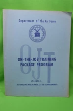 Vtg Dept Of Air Force On-The-Job Training Pkg Program Jet Engine Mechanic,1957