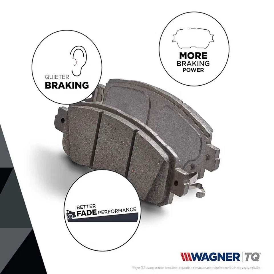 Juego de pastillas de freno de disco de cerámica Wagner ThermoQuiet QC1327 2008-2016 Town & Country Foto 3 de 4