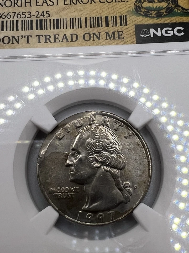 **RARE** 1997-P NGC-slabbed “Mint Error Uncirculated” Washington Quarter - Image 2 of 4