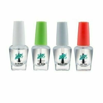 SNS Gel dipping powder (set of 4) Gel Base, Gel Top, Sealer Dry, EA Bond by SNS