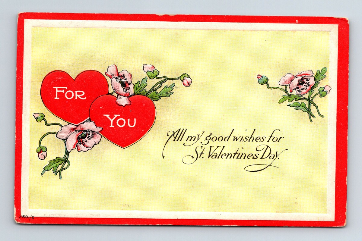 dear ポストカード a2 Postcard Valentine For You 1916 postmark mich 095a | eBay