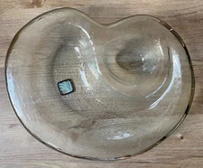 ANNIEGLASS 18" Roman Antique Platinum Chip & Dip - VGUC