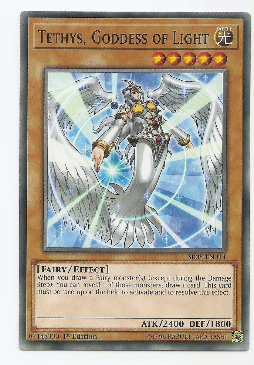 Carta Yu-Gi-Oh! Tethys, Diosa De La Luz (SDLS-EN010) - Edición Limitada, Estructura Deck Santuario Perdido