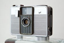 ANSCO MEMO 11 AUTOMATIC GAF 35mm Half-Frame CAMERA w/ Prinz Pouch