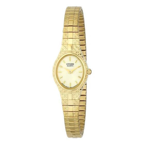 Ladies gold top expanding bracelet watch
