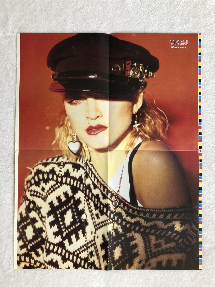 MADONNA Poster from 1985 Swedish Poster Magazine Okej 1980s