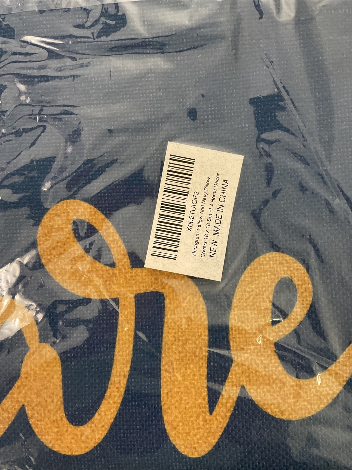 Throw Pillow Covers Set of 4 Linen Style 18x18 Floral, Happy Day, My Sunshine