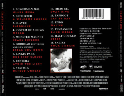 CD OST Various Dracula 2000 CD, Comp 2000 Soundtrack, Nu Metal