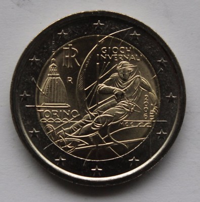 ITALY 2 € commemorative euro coin 2006 - XX Olympic Winter Games