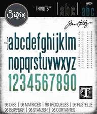 New, Retired Sizzix Thinlits Classic Alphanumeric Lower 96pc #664224 $22.99