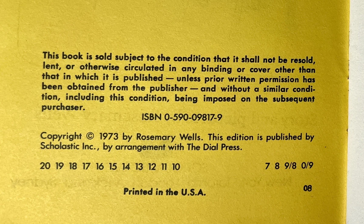 Vintage Rosemary Wells Noisy Nora 1973 First Print Edition Scholastic |  eBay