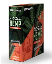 ZIG ZAG Pre Rolled Natural Cone Clementine 15 Pack of 2 CONES each