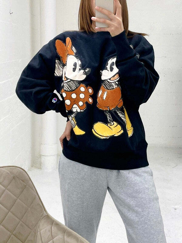 Champion Disney's Mickey & Friends Reverse Weave Crew Black