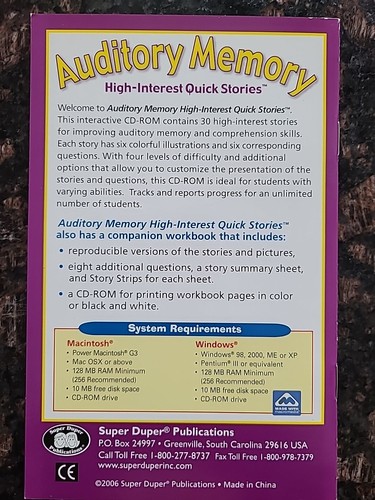 Super Duper Pub Interactive CD-ROM Lot for speech/language therapy Autism - Picture 6 of 7